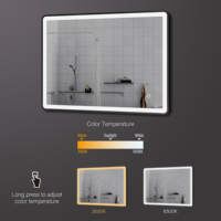 Miroir LED rectangulaire encadré en stock en Chine pour salle de bain