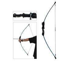 Factory Direct Phantom Blue 20 Lbs Kids Straight Draw Bow avec Sights pour les sports d'entraînement intérieurs et extérieurs débutants