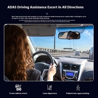 Kamera dasbor mobil, kamera perekam Video dua saluran 4G HD AI dengan GPS Beidou untuk Ride-Hailing DMS ADAS garansi 1 tahun termasuk