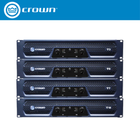Amplificateur de puissance professionnel CROWN T5 à double canal, 750W stéréo, 1500W en pont, montage en rack 2U, amplificateur de puissance audio, système de sonorisation PA