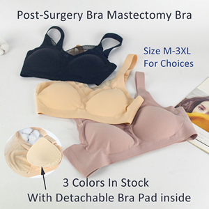Soutien-gorge quotidien sans couture post-mastectomie, bralette respirante pour prothèse mammaire, pour femmes - Product Image 1