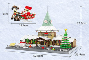 6218 bloc de construction jouet ensemble assembler père noël bureau modèle Rovaniemi Attractions pour enfants unisexe éducatif briques personnalisées - Product Image 6