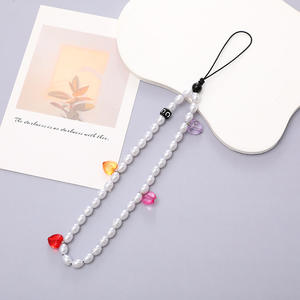 <span class=keywords><strong>Venta</strong></span> Directa de Fábrica, Cadena Antipérdida para Teléfono Móvil, Popular en Línea, con Cuentas en Forma de Corazón, Arcoíris, Cordón para Teléfono, Perlas Colgantes DIY - Product Image 3