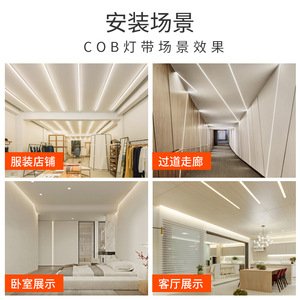 Cob <b>Led</b> <b>Strip</b> <b>Light</b> 24V Dc Low Voltage Flexible Monochrome For Ceiling Cabinet Mall Decoration Ultra Bright Linear <b>Light</b> - Product Image 4