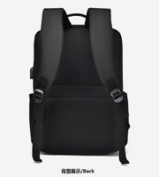 Sac à dos pour ordinateur portable professionnel pour hommes, grande capacité, port de charge USB, résistant à l'eau, sac à dos de voyage pour ordinateur de bureau