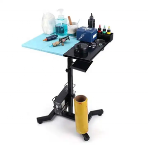 Herramientas de mesa de estación de trabajo grandes Premium ajustables para trabajo de tatuaje, taburetes de salón de belleza, bandeja de almacenamiento de servicio - Product Image 1