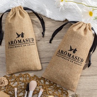 Vente en gros de sacs à cordon écologiques en toile de jute emballage en tissu de toile de jute naturelle personnalisable et recyclable pour les vêtements