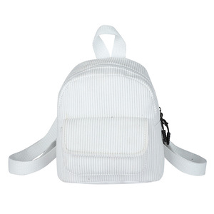 Bolso de hombro tipo bandolera cuadrado pequeño estilo Campus Retro, bolso escolar universitario, accesorio de pana, Mini mochila para mujeres y adolescentes - Product Image 2