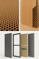 Panneau en carton alvéolé écologique en pâte recyclée, léger 18g/m², pour présentoirs, cloisons murales et emballages