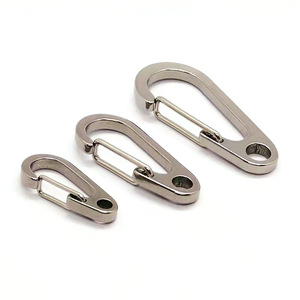 Stainless Steel Release Key chain Key ring Carabiner Clip Spring Hook