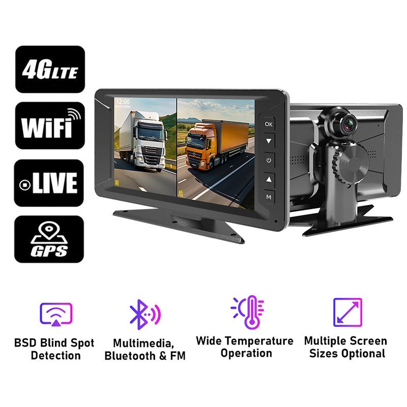 Professional 4CH Truck Dashcam Reverse Camera