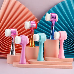 <span class=keywords><strong>Brosse</strong></span> <span class=keywords><strong>nettoyante</strong></span> manuelle pour le <span class=keywords><strong>visage</strong></span> rose, <span class=keywords><strong>brosse</strong></span> <span class=keywords><strong>nettoyante</strong></span> faciale en <span class=keywords><strong>silicone</strong></span> double face pour une exfoliation profonde des pores - Product Image 2