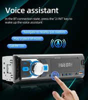 Autoradio universel BQCC 1DIN avec assistant vocal, radio FM, stéréo USB AUX, Bluetooth intelligent, fonction de localisation de voiture, protection contre les câblages inadaptés, lecteur MP3, autoradio Android