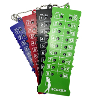 Contatore di colpi e punteggio da golf in ABS resistente a 18 fori con porta scheda punteggio 15,5 cm x 6 cm per allenamento, pratica e competizione