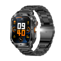Reloj Inteligente AK80 2.01" con Llamadas Bluetooth, Monitor de Ritmo Cardíaco, Linterna, Brújula, 400mAH, +100 Modos Deportivos, Resistente al Agua IP68, Reloj Deportivo para Exteriores