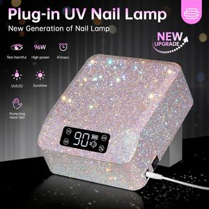 Lámpara de uñas LED UV profesional de 96W, lámpara eléctrica de curado rápido para esmalte de Gel, secador de uñas brillante con enchufe estadounidense hecho de plástico - Product Image 2