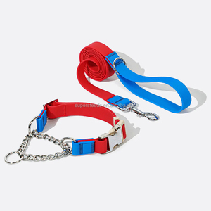 Hochfester Lavendel blau Aqua Wasserdichte Hunde jagd halsband Leine Robuster PVC Vinyl beschichteter Nylon-Schnell verschluss kunststoff - Product Image 6