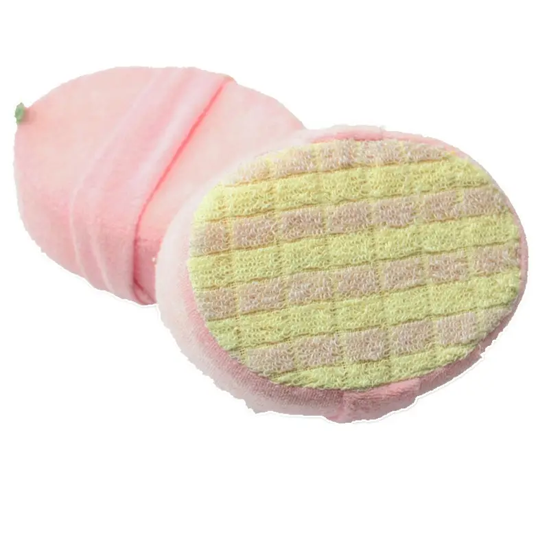 Luffa naturel personnalisé exfoliant coton doux chanvre luffa ovale éponge de bain pour enfants dames