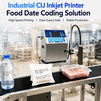 Imprimante jet d'encre CIJ industrielle pour le codage de la date alimentaire sur les emballages de bouteilles de boissons, codage de la date de péremption et de la numérotation de lot