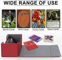 Boîte de deck de cartes Yugioh TCG en velours importé en stock, 100 cartes, avec fermeture magnétique, boîte de deck de cartes de trading Commander, Koffer