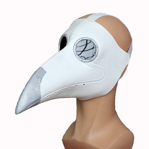 Masque de Médecin de la Peste TIANHONG (Jouets) en Latex Blanc avec Bec, Taille Unique, Accessoire de Fête d'Halloween - Product Image 3