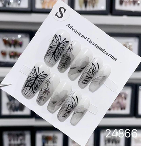 High-quality 3d False <strong>Nails</strong> Press on <strong>Design</strong> <strong>French</strong> Style False <strong>Nails</strong> Color Gel Press on <strong>Nails</strong> - Product Image 5