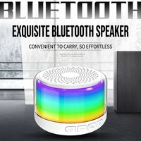 Altavoz LED RGB que Cambia de Color, 5.0, Sonido Hi-Fi con Bajos Mejorados, Diseño Mini de Alto Volumen, Uso en Exteriores, Compatible con Tarjeta de Memoria