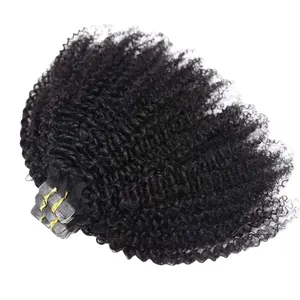 Supplier From Viet Nam Kinky Curly Tape In Hair Extensions 100% Human Virgin Hair No Genius Weft