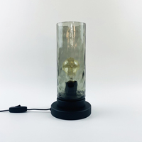 Lampe de table G9, style post-moderne, luxe, ellipse, verre gris fumé, lampe de chevet pour la décoration de la maison