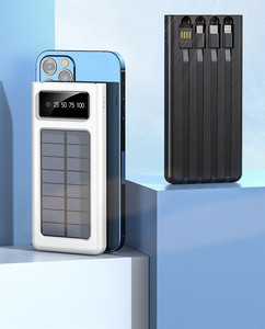 Chargeur solaire Portable 5000 10000 20000 <span class=keywords><strong>30000mAh</strong></span>, <span class=keywords><strong>batterie</strong></span> solaire avec câbles intégrés pour téléphone Portable - Product Image 6