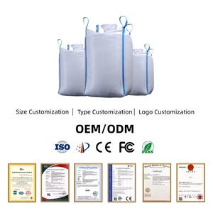 Sac de stockage de déchets de construction 1000kg-1500kg, sac en vrac tissé en PP robuste pour <span class=keywords><strong>ciment</strong></span> et <span class=keywords><strong>gravier</strong></span>, <span class=keywords><strong>Big</strong></span> <span class=keywords><strong>Bag</strong></span> Fibc à 4 boucles de levage - Product Image 2