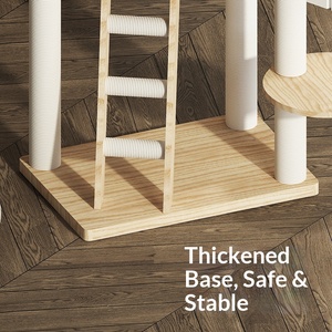 Structure d'escalade pour chat avec nid, plateforme de saut, colonne d'escalade en sisal multi-niveaux intégrée et étagères dédiées, personnalisable - Product Image 1
