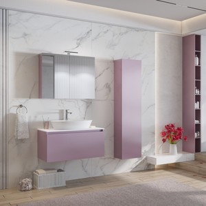 Kamalu <span class=keywords><strong>SP</strong></span>-<span class=keywords><strong>80B</strong></span> 80cm tường-treo phòng tắm Tủ với nhựa trắng Countertop phòng tắm hiện đại vanities - Product Image 6