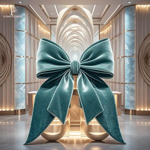 Màu xanh hải quân nhung handmade hiện đại Khổng Lồ cung giáng sinh trang trí cây trang trí ngày của mẹ/quà tặng năm mới thân thiện với môi trường - Product Image 1