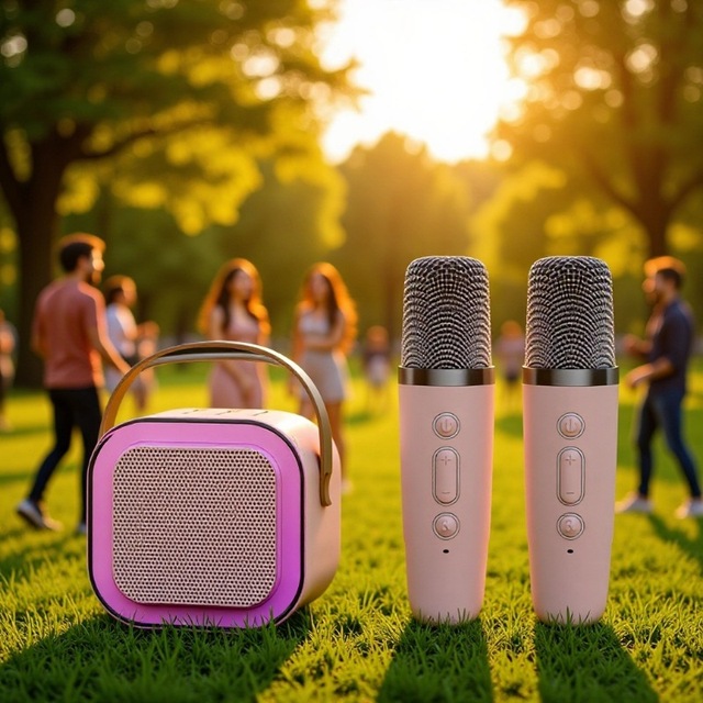 Cross-border Hot Sale K12 for 5.0 Speaker Microphone All-in-One Outdoor Live Streaming Home Karaoke 500-1000mAh Battery 5W