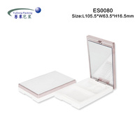 Emballage écologique à poudre compacte et vide, 50 pièces, étui avec miroir