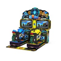 Machine de jeu de course automobile à deux joueurs à pièces, matériel pour lieux de divertissement, châssis >6 ans, alimentation 110/220V, prise personnalisée