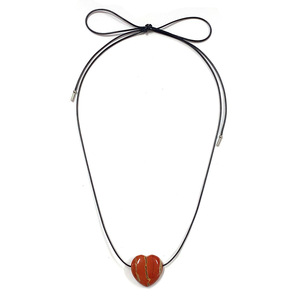 2024 Long Black Rope <strong>Necklace</strong> Simple Heart Natural <strong>Stone</strong> <strong>Necklace</strong> Chain <strong>Necklace</strong> for Women - Product Image 3