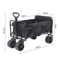 Chariot pliable en aluminium imperméable de 360 kg de capacité avec personnalisation OEM pour le shopping et l'utilisation extérieure des outils