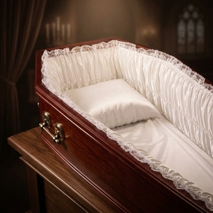 Cofano Funebre in Legno Europeo, Ferramenta Metallica Premium, <span class=keywords><strong>Dimensioni</strong></span> Personalizzabili - Product Image 5