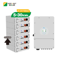 Batería de Litio Apilable de Bajo Voltaje de 51.2V 100Ah 5kWh para Sistemas Solares Residenciales