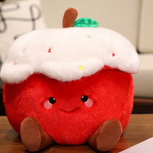 <b>Ready</b> to Ship Holiday Apple Plush Keychain Cartoon Plush Toys 4inch Stuffed Animal Toys Claw Machine Toys for Kids <b>Party</b> <b>Bag</b> - Product Image 1