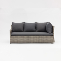 Chinesische Fabrik Möbel hersteller Gartenmöbel Gareden Freizeit Sofa garnitur Schwarze Korbs ofa garnitur Garten garnituren