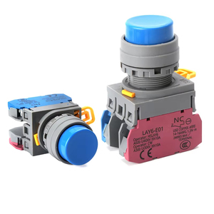 Interruptor de botón pulsador de alta resistencia LAY6H-10 de 22 mm con bloqueo y reinicio automático, arranque y parada por impulsos, 10A 250V, serie LAY6H de alta gama - Product Image 1