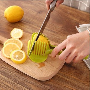 Nhựa chanh trái cây cắt cà chua khoai tây Slicer với xử lý màu xanh lá cây chanh lát công cụ tách dao Brad Clip - Product Image 5