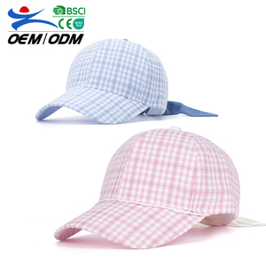 Casquette de baseball gingham de haute qualité, personnalisable, douce et confortable, style sportif urbain, visière incurvée, avec lettres, 100 % coton - Product Image 1