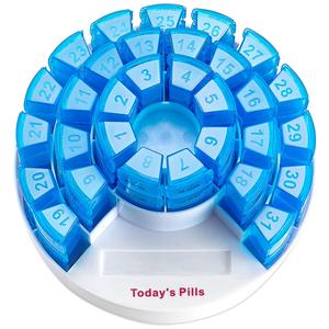 กล่องยาแนวธุรกิจแบบคลาสสิกกล่องใส่ยาเม็ดพลาสติกขนาดใหญ่รายเดือนวัสดุพีพีเอบีเอสกล่องจัดเก็บยารายสัปดาห์ - Product Image 2