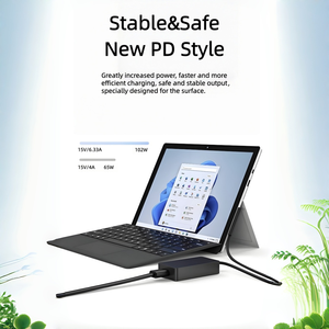 102W 15V 6.33a máy tính xách tay Sạc Adapter PD chức năng Microsoft Bề mặt cuốn sách 2 bề mặt Pro 7/6/5/4/3 OVP OCP OTP cáp có thể thu vào - Product Image 3
