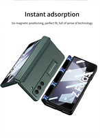 Luxe la charnière avec étui de téléphone pliant à attraction magnétique pour Samsung Galaxy Fold 5 Protection tout compris Z Fold 5 Case