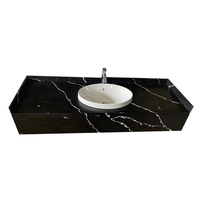 Plans de travail de cuisine en quartz de qualité supérieure modernes, dessus de meuble en quartz/granit/marbre, dalles avec trou d'évier, bord en cascade pour les maisons modernes